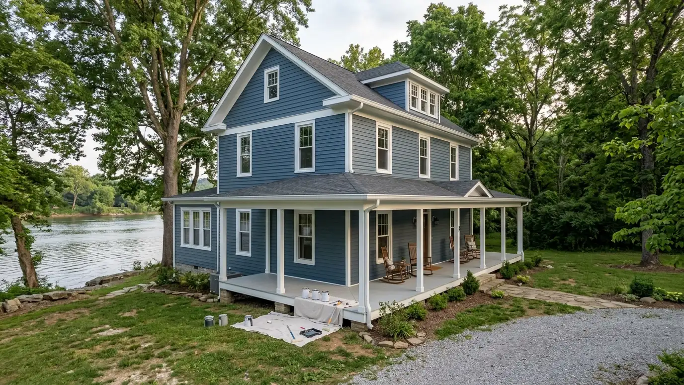 Painting and drywall services in Ashland City, TN A freshly painted living room in a Ashland City, Tennessee home with clean walls and white trim